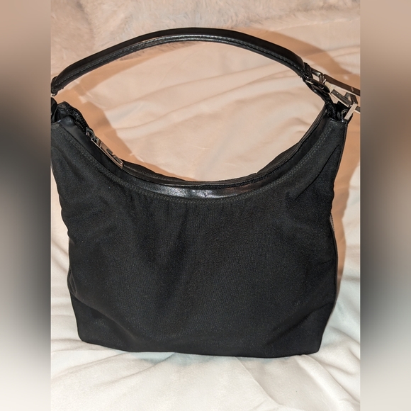 Gucci Nylon Shoulder Purse Handbag Black Vintage VGC with COA - Picture 10 of 16